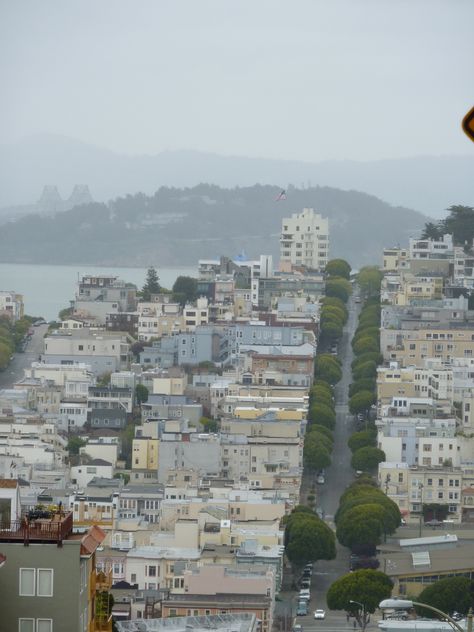 View to Russian Hill in San Francisco on an overcast day Pacific Heights San Francisco, Nob Hill San Francisco, Russian Hill San Francisco, San Francisco Pacific Heights, Hawk Hill San Francisco, New York Skyline, San Francisco, New York, Favorite Places