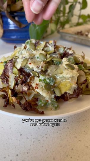 Roasted Cabbage Salad Hungry Happens, Roasted Cabbage Salad, Warm Cabbage Salad, Cabbage Ideas, Keto Salads, Super Salads, Roasted Cabbage, Warm Salad, Salad Dishes