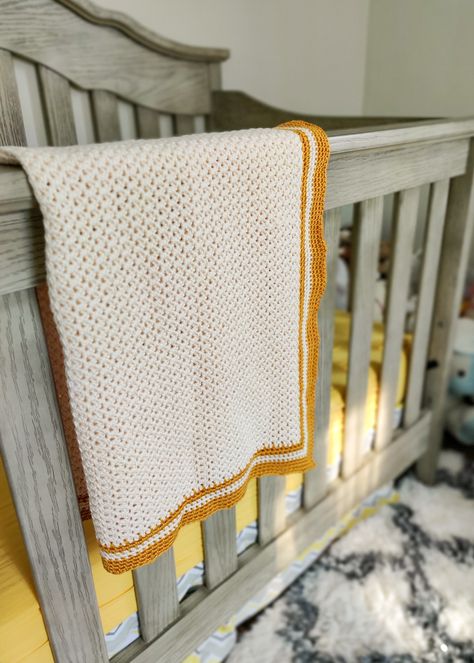 Silas Summer Baby Blanket Crochet Pattern by The Sweetgum Spot (Guest Designer) | Hooked on Homemade Happiness Summer Baby Blanket, Bee Baby Blanket, Baby Blanket Crochet Pattern Easy, Crocheted Stuff, Crochet Baby Blanket Free Pattern, Easy Crochet Baby Blanket, Blanket Crochet Pattern, Yarn Bee