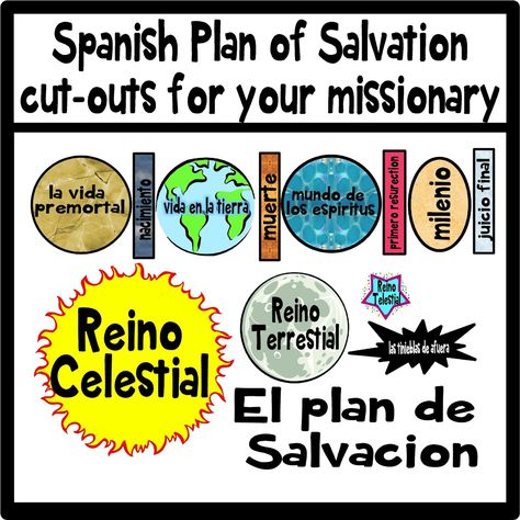 The plan of salvation cut outs for your missionary.  Two versions - Spanish and English Scriptures For Missionaries, Lds Plan Of Salvation Printable, Plan Of Salvation Lds, Lds Missionary Quotes, The Plan Of Salvation, Missionary Quotes, Mission Prep, Scripture Study Lds, Lds Seminary