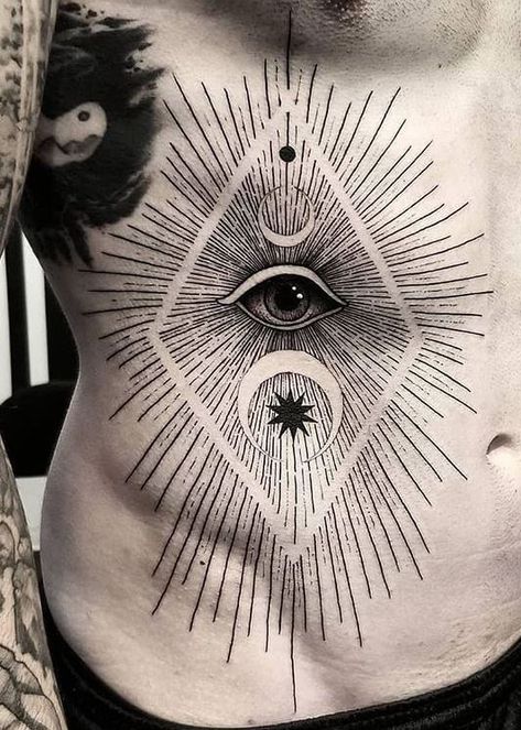 145 Very Dark & Creative Blackwork Tattoos - Tattoo Me Now Seeing Eye Tattoo, All Seeing Eye Tattoo, Evil Tattoo, Knuckle Tattoos, Muster Tattoos, Inspiration Tattoos, Cool Tattoos For Guys, Badass Tattoos, Seeing Eye