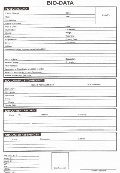 Bio Data Form, Resume Format Free Download, Resume Form, Biodata Format Download, Marriage Biodata Format, Biography Template, Resume Format Download, Job Resume Format, Bio Template