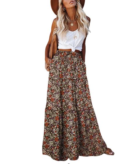 Ruffle maxi skirt