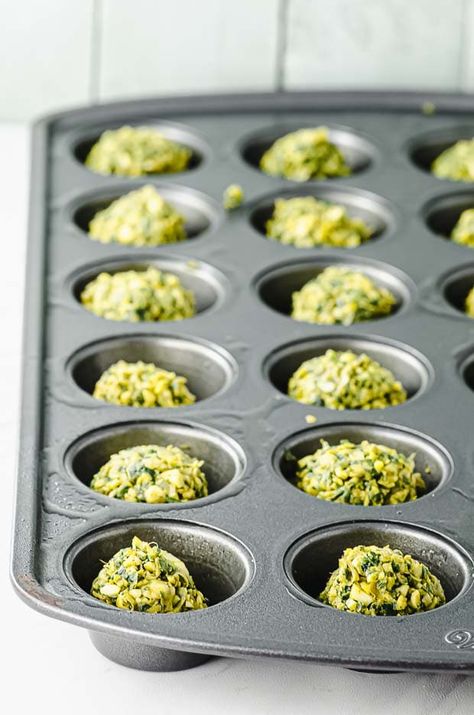 You will love our Green Baked Falafel Recipe! It is quick and easy to make, super flavorful and no frying required, unless you want to, of course. Super flavorful.  No frying required unless you want to, of course! #falafel #vegan #food #recipe #spices Easy Muffin Tin Recipes, Broccoli Parmesan, Mini Meals, Vegetarian Meatballs, Parmesan Broccoli, Baked Falafel, Parmesan Meatballs, Falafel Recipe, Muffin Tin