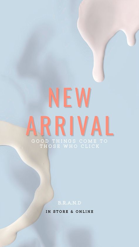 New Stock Alert Poster, New Arrivals Poster Image, New Collections Banner, New Collections Poster, Pastel Template, Arrival Poster, Logo Online Shop, Fashion Banner, Shopping Quotes