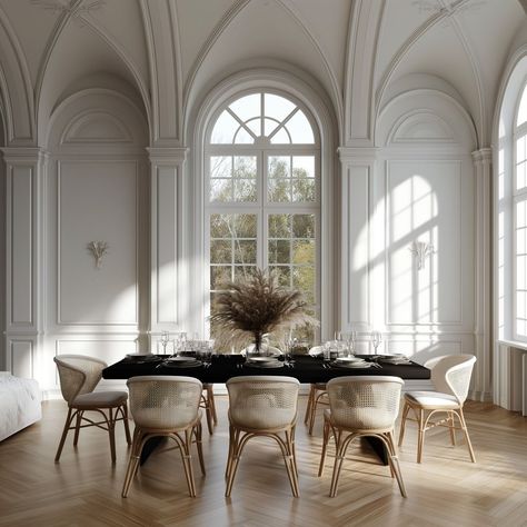 @lifetime_interior_design | Instagram French Classic Dining Room, Victorian Penthouse, Old Rich House Interior, Old Money Dinning Room, Historic Mansion Interior, Old Money Architecture Interior, Old Money Mansion Living Room, Luxury House Ideas, Old Mansion Dining Room