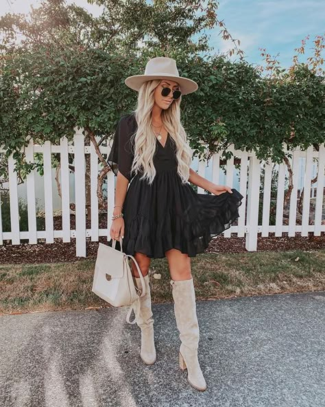 Emily Rose Hannon (@emilyrosehannon) • Instagram photos and videos Emily Rose Hannon, Vestidos Country, Special Event Outfit, Knee High Boots Dress, Cowgirl Style Outfits, Looks Country, Emily Rose, Nashville Outfits, Romantic Getaway