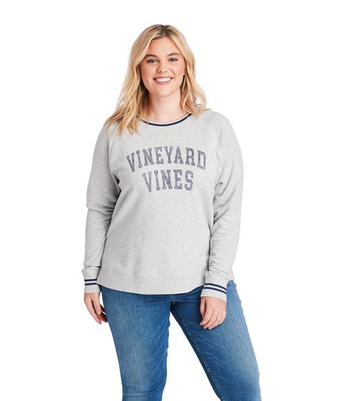 Varsity Crewneck Sweatshirt Varsity Sweatshirt, Vineyard Vines, Knit Fashion, Layering Pieces, Vines, Crew Neck Sweatshirt, Graphic Sweatshirt, Crew Neck, Sweatshirts