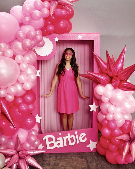 Attention @barbie 💖 lovers! Decorate your next party with this fabulous Barbie box (6ft tall), pink columns, and balloon garlands. When you take photos and videos you will enjoy looking back at the fun you had for years to come! #barbiedecor #pink #balloons #balloongarlands #ballooncolumns #party #birthdayparty #mkeballoonsco #mkehome #visitmilwaukee #milwaukeemag #eventdecor #eventrentals #birthdaydecor #summerparty Life Size Barbie Box, Life Size Barbie, Barbie Box, Barbie Birthday Party, Balloon Display, Photo Booth Rental, Barbie Birthday, Balloon Columns, Themed Events