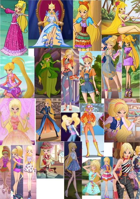 Winx Stella Outfits, Stella Costume, Stella Outfits, Tv Clothes, Y2k Bratz, Concert Dresses, Rainbow Fairies, Stella Dress, Bloom Winx Club