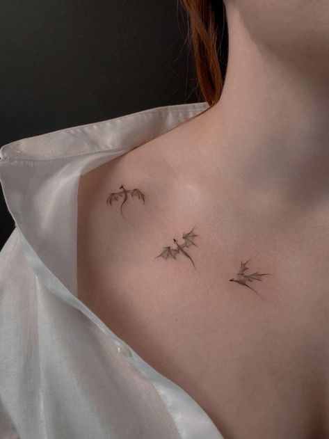 Small Detailed Dragon Tattoo, Four Dragons Tattoo, Three Small Dragon Tattoo, Simplistic Dragon Tattoo, Dragon And Lightning Tattoo, Fine Dragon Tattoo, Mini Dragon Tattoo For Women, Under The Collar Bone Tattoo, Dnd Tattoo Ideas Simple