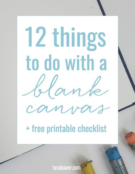 It happens to the best of us. But fear of the blank canvas need not be as much of a block as it can seem. Here are 12 ways to get past it. Things To Do With Canvas, Interior Painting Ideas, Bedroom Paintings, Painting Colors, Printable Checklist, Interior Painting, Acrylic Painting For Beginners, Acrylic Painting Techniques, Acrylic Painting Tutorials