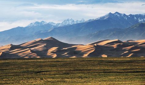 The Great Sand Dunes and Crestone Peaks Great Sand Dunes National Park, White Sands National Monument, Great Sand Dunes, Colorado Landscape, Sand Dunes National Park, Mountain High, National Park Service, Great Smoky Mountains, The Dunes