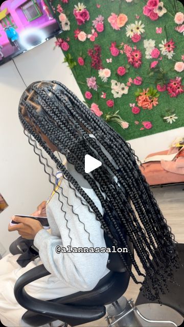 Braids by lanna on Instagram: "large boho 😍😍  #viral#braidstyles#knotlessny#nycbraider#braids#knotless#libraids#longbraids#naturalhairstyles#atlantabraids #knotlessbraids#stitchbraids#nycbraids#houstonknotless#fulanibraids#cornrows#heartbraids#tribalbraids#hair#nycknotless #hair#boxbraids#bohoknotless#wigs#ponytails#jerseybraids#straightbacks#explorepage#reels#nycstylist#goddessbraids" Large Knotless Box Braids With Curls, Large Boho Knotless Braids, Boho Cornrows, Medium Boho Knotless Braids, Large Knotless Box Braids, Knotless Boho Braids, Large Knotless Braids, Large Knotless, Braids Knotless