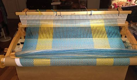 Learning To Weave On A Rigid Heddle Loom: Yes, the Kromski Heddle Does Stay in the Up Position on the Loom Weaving Book, Rigid Heddle Loom, Rigid Heddle Weaving, Heddle Loom, Yarn Tail, Weaving Projects, Waffle Weave, Loom Weaving, Loom Knitting