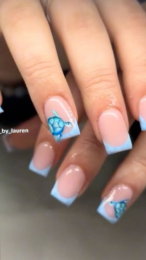 Turtle Nail Art, Turtle Nails, Beach Nails, Nail Art Ideas, Simple Nails, The Gallery, Art Designs, Nail Inspo, Nail Art Designs