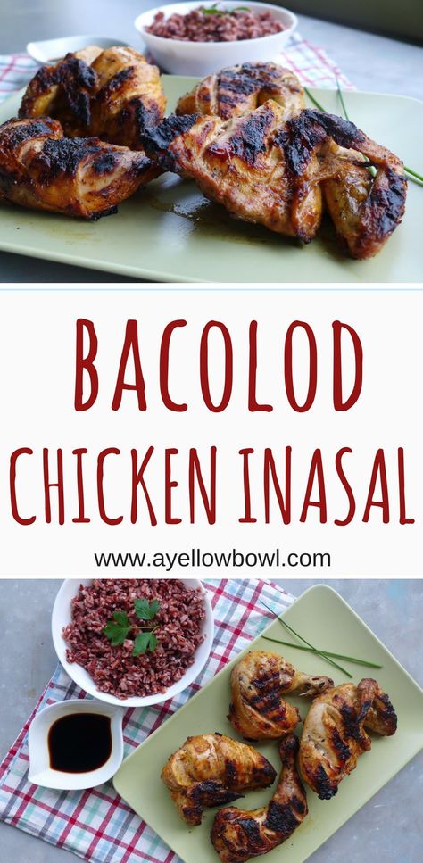 Make the ubiquitous chicken inasal, that put Bacolod on the map, at home. It couldn't be easier than marinating chicken pieces overnight and grilling! #Filipinofood #grilledchicken #chicken #grill Chicken Inasal Recipe, Chicken Inasal, Marinating Chicken, Pork Sisig, Chicken Grill, Pinoy Foods, Filipino Pride, Hawaiian Recipes, Bacolod City