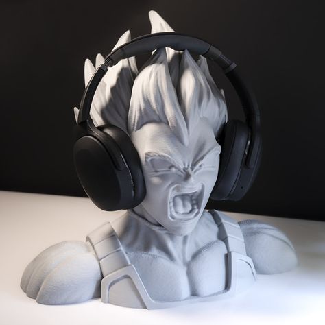 Headset Decoration, Headset Stand Diy, Gaming Cafe, Cool Headphone Stand, Wooden Headset Stand, Headphone Stand 3d Printed, Battle Stations, Ceramic Monsters, 3d Printing Toys