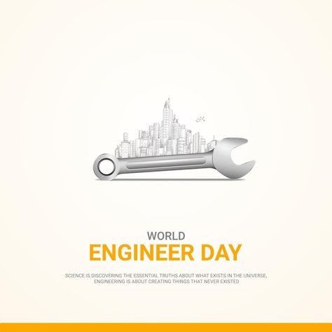 Vector world engineers day and labor day... | Premium Vector #Freepik #vector #engineering-day #engineers-day #safety-day #industrial-safety Engineers Day Creative, World Engineers Day, Engineers Day, 5 December, Industrial Safety, About World, Computer Repair, Random Image, Projects Ideas