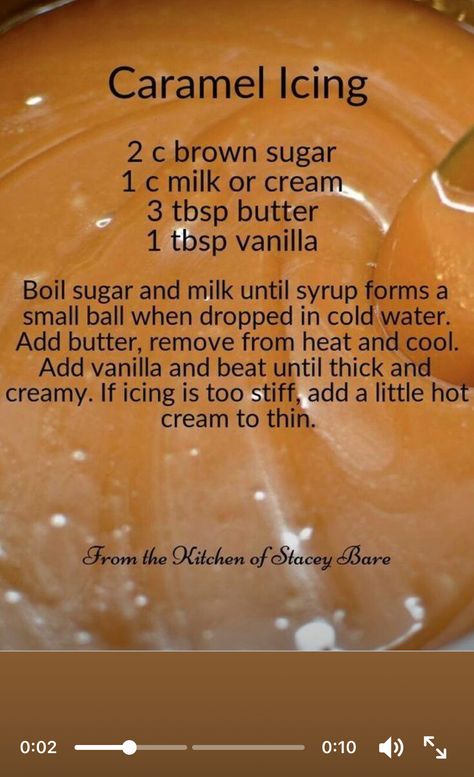 Caramel Icing Recipe, Homemade Icing, Icing Recipes, Birthday Cake Decorating Ideas, Frosting Recipes Easy, Caramel Icing, Chocolate Frosting Recipes, Cake Frosting Recipe, Caramel Frosting