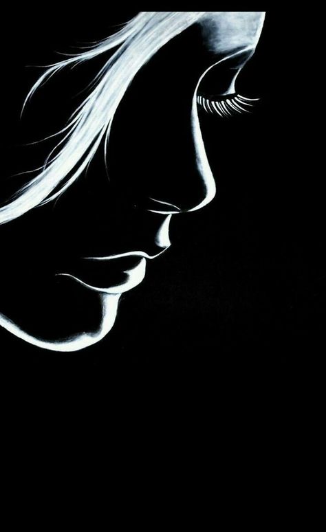 Black And White Face Drawing, Silhouette Art Black, Black Line Art Wallpaper, Woman Face Art, Diy Silhouette, Drawing Beautiful, Black Paper Drawing, Afrikaanse Kunst, Black And White Art Drawing