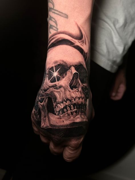 Skull Forearm Tattoo Men, Aztec Hand Tattoo, Men’s Hand Tattoo, Skull Hand Tattoos For Guys, Satanic Tattoos, Full Hand Tattoo, Evil Skull Tattoo, Skull Hand Tattoo, Aztec Tattoo Designs