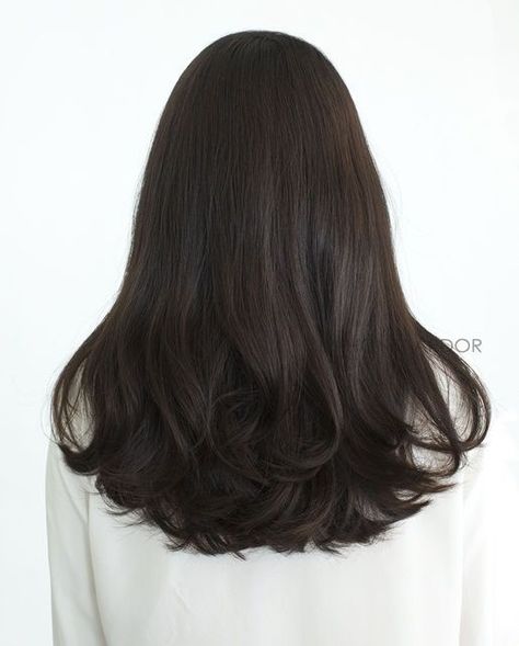 Straight Curls, Short Hairstyles For Thick Hair, Haircut Inspiration, Long Dark Hair, Trendy Hair Color, 짧은 머리, Medium Hair Cuts, Hair Color For Black Hair, Brunette Hair