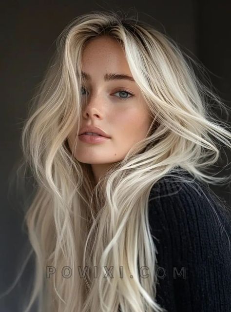 37 Hair Dye Ideas 2024: Unique Colors for Brunettes and Blondes, Black Women, Curly and Short Hair Champagne Blonde Hair, Colors For Black Women, Colors For Brunettes, Gray Balayage, Hair Dye Ideas, Blonde With Dark Roots, Golden Blonde Hair, Dark Brunette, Champagne Blonde