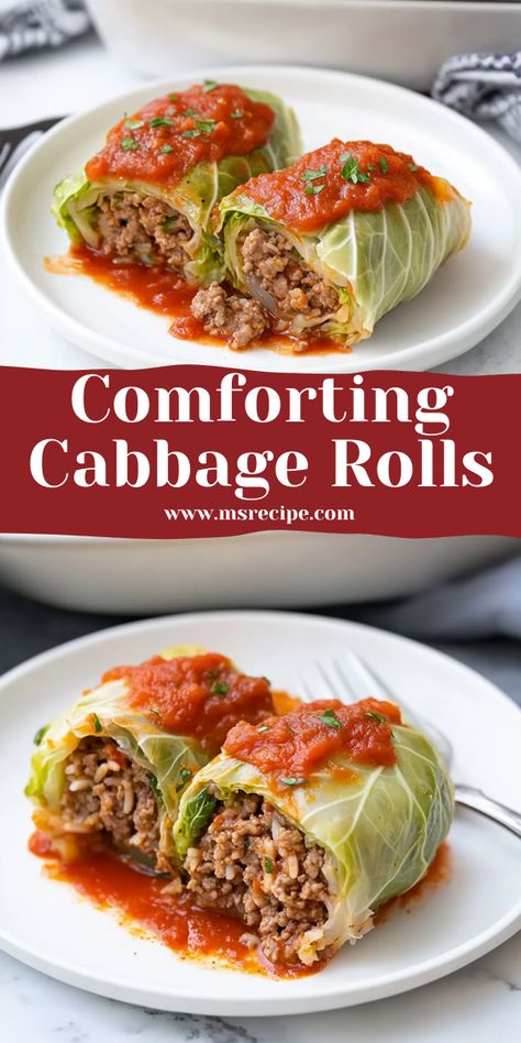 Make comforting stuffed cabbage rolls, with soft leaves, a hearty beef filling, and a flavorful tomato topping that everyone will love. Low Carb Cabbage, Polish Stuffed Cabbage, Stuffed Cabbage Rolls, Cabbage Rolls Recipe, Stuffed Cabbage, Cabbage Rolls, Cabbage Recipes, Smoked Sausage, Low Carb Keto Recipes