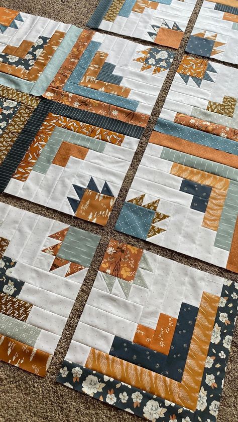 Lodge Quilt Patterns, Scrappy Bear Cabin Quilt Pattern, Using Old Quilts For Crafts, Quilting Ideas Patterns, Bearpaw Quilt, Traditional Log Cabin, Log Cabin Block, Bear Paw Quilt, Bear Cabin