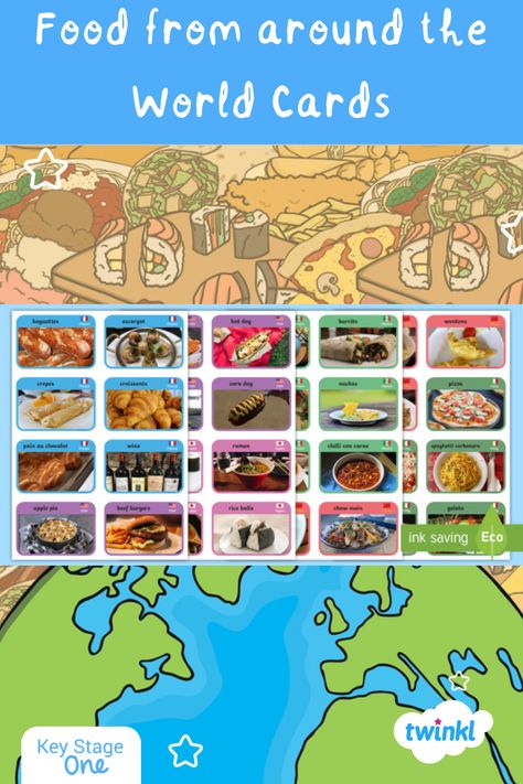 These "Food Around the World KS1 Cards" are a brilliant resource you can use when you're learning about different countries, cultures and food. World Activities For Preschool, Food Around The World Activities, Fermented Tofu, Around The World Activities, Foods Around The World, Food From Around The World, Food Around The World, Calendar Activities, Around The World Food