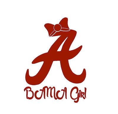 Bama Girl Car Mirrors Window Sticker Decal Vinyl 8x8 Silhouettes Alabama Tattoos, Alabama Shirt, Alabama Shirts, Bama Girl, Decal Ideas, Girl Car, Alabama Crimson Tide Football, Sublimation Shirt, Printed Stickers