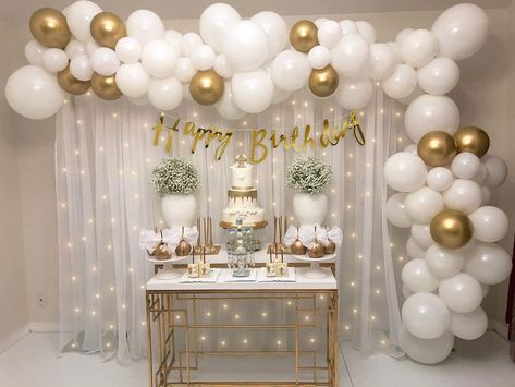 Birthday Decoration Items, Happy Birthday Decoration, Gold Birthday Decorations, 1st Birthday Girl Decorations, First Communion Decorations, Communion Party, Golden Birthday, Diy Birthday Decorations, Festa Party