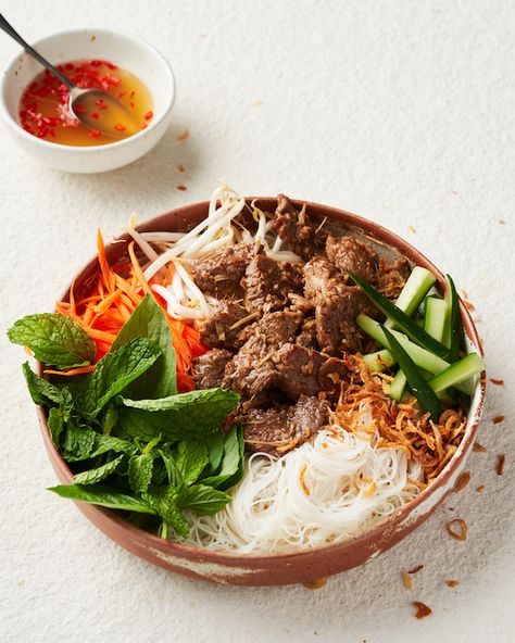 Beef Salad Recipes | Marion's Kitchen Lemongrass Beef Vermicelli Bowl, Vietnamese Beef Salad, Lemongrass Beef Recipe, Beef Salad Recipes, Beef Noodle Salad, Lemongrass Beef, Vietnamese Noodle Salad, Bibimbap Recipe, Vietnamese Beef