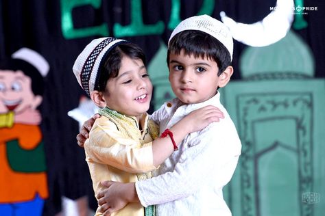 The smiles of little children can win infinite hearts & our cute Prideens had a fine reason to giggle all day long during the Eid-Ul-Zuha celebrations. They were beautifully dressed up for this pious festival & wished all their classmates Eid Mubarak by hugging them with all their hearts. For them, this festival brought with it, oodles of bliss & serenity. Along with their teachers, they prayed to the god almighty residing in the heavens up above for world peace & happiness. Infinite Heart, Happy Eid Mubarak, Eid Ul Fitr, Peace Happiness, Happy Eid, The Heavens, God Almighty, World Peace, Eid Mubarak