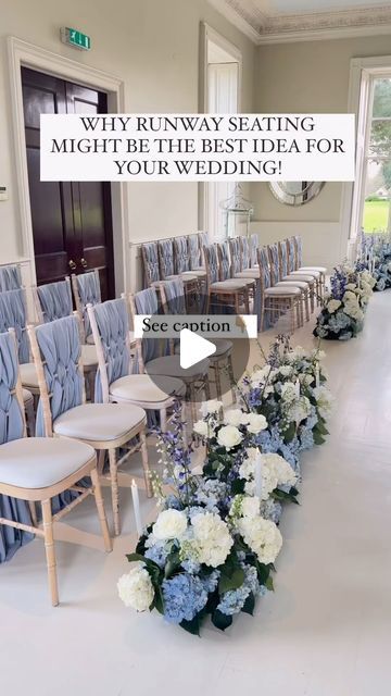 Meg | Bridal stylist and wedding content creator on Instagram: "Iconic set up! Here’s why👇🏼 First of all, how chic is seating this way? It’s elegant and modern and basically all angles are covered You get your runway moment, everyone can see you and you can see everyone This way, all your guests see you make your entrance, no twisting around and no awkward angles caught on camera With traditional seating, back of heads are the first thing you see… then your guests are like meerkats popping their heads up and looking around to catch a glimpse of you Having a runway seating arrangement means you get the picture perfect set up. It makes sure there are no back of heads or obstructing views as you walk down the aisle. This way, your photographer can capture the room and ceremony witho Wedding Ceremony Runway Seating, Unique Wedding Ceremony Seating, Runway Wedding Seating, Runway Seating Wedding Ceremony, Runway Seating Wedding, Wedding Ceremony Seating Arrangement, Ceremony Seating Arrangements, Wedding Ceremony Seating Ideas, Wedding Shower Food