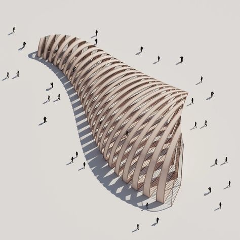 Parametric Shell Pavilion | JuneLee Architecture Sitooterie Ideas, Shell Inspired Architecture, Fragmented Architecture, Shell Architecture, Parametric Pavilion, Beach Pavilion, Welsh Coast, Pocket Garden, Pavilion Architecture