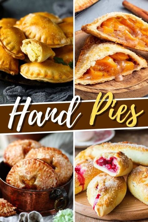 Pampered Chef Hand Pies Recipes, Chicken Pot Pie Hand Pies, Breakfast Hand Pies, Fry Pies, Breakfast Pies, Savory Hand Pies Recipes, Easy Hand Pies, Fruit Hand Pies, Stuffed Pastry