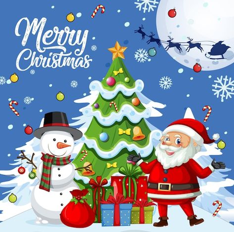 Free vector christmas poster design with... | Free Vector #Freepik #freevector #santa-background #santa #christmas-kids #winter-party Draw Your Group, Christmas Poster Design, Merry Christmas Poster, Elf Christmas Tree, Happy Merry Christmas, Merry Christmas Santa, Halloween Illustration, Christmas Poster, Christmas Gif