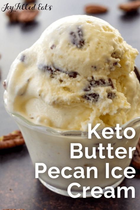 Butter Pecan Keto Ice Cream, Keto Butter Pecan Ice Cream, Lazy Keto Meals, Keto Ice Cream Recipes, Low Carb Ice Cream Recipe, Keto Friendly Ice Cream, Sugar Free Ice Cream, Keto Carnivore, Butter Pecan Ice Cream