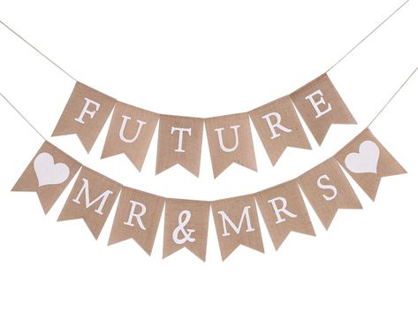 Future Mr&Mrs Burlap Banner - Future Mr&Mrs Couples Shower Decor,Bridal Shower Decorations ,Engagement Banner , Best Bridal Wedding Supplies Couples Shower Decor, Couples Shower Decorations, Party Tassel Garland, Wedding Shower Banners, Rose Gold Banner, Decorations Engagement, Engagement Banner, Bridal Shower Photos, Bride Shower