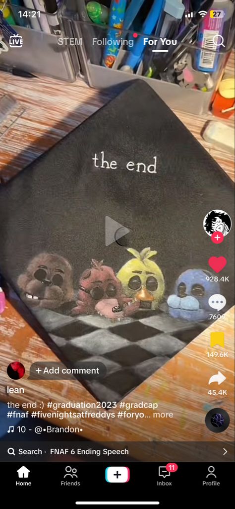 Southpark Graduation Cap, Fnaf Grad Cap, Mha Graduation Cap, Graduation Cap Designs Video Games, Fnaf Graduation Cap, Anime Cap Ideas For Graduation, Monster High Cap Graduation Decoration, Funny Grad Cap Ideas, Senior Crowns