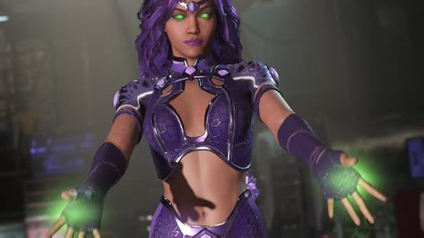 INJUSTICE 2. Starfire. Starfire Injustice 2 Costume, Injustice Starfire, Injustice 2 Starfire, Villain Energy, Dc Starfire, Injustice 2 Characters, Starfire Costume, Injustice 2, Female Hero