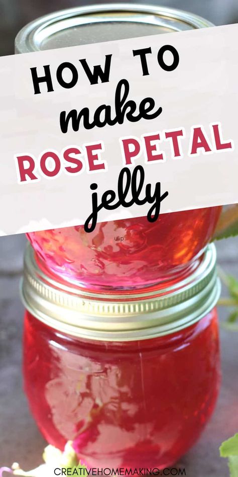 Capture the delicate essence of roses with this enchanting rose petal jelly recipe! Infused with the subtle floral notes of fresh rose petals, this exquisite jelly is perfect for adding a touch of elegance to your culinary creations. Rose Petal Jelly Recipe, Rose Jelly Recipe, Rose Petal Recipes, Canning Guide, Jelly Making, Rose Jelly, Rose Petal Jam, Infused Vinegars, Fresh Rose Petals