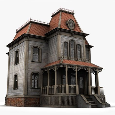 I really want a Bates Motel doll house or large scale model like this one. This one is actually only $99. The problem is I don’t know how big it is. Someday, I’ll have one... Bates Motel House, Victorian Architecture Interior, Miniature Cottage, Norman Bates, Gothic Buildings, Haunted Dollhouse, Bates Motel, Spooky House, Sims House Plans