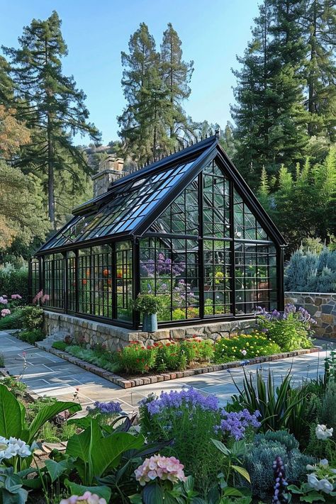 Fantasy Greenhouse, Green House Gardening, Enclosed Garden Structures, Succulent Greenhouse, Rustic Greenhouses, Victorian Greenhouses, Green House Design, Outdoor Greenhouse, Home Greenhouse