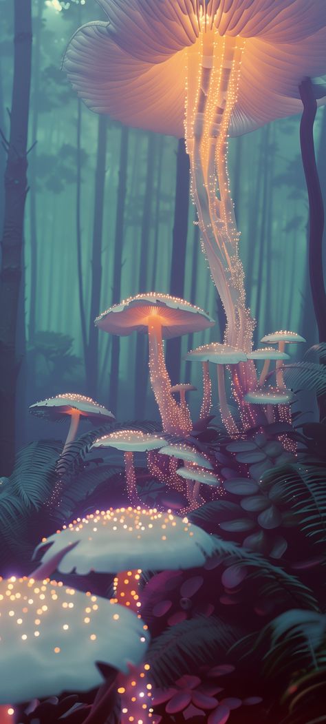 Green Witch Wallpaper, Mushroom Lockscreen, Fairycore Aesthetic Wallpaper, Trippy Forest, Reading Artwork, Pusheen Wallpaper, Fairy Lantern, Witch Wallpaper, Phone Background Wallpaper