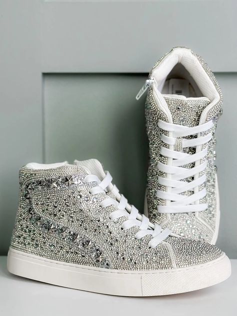 Sneakers w/bling Slide On Sneakers, Chunky Loafer, Leopard Print Sneakers, Metallic Sneakers, Glitter Sneakers, White Leopard, Print Sneakers, Women Clothing Boutique, Slip On Sneakers