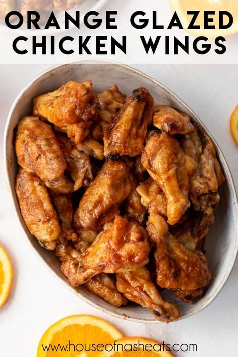 Orange Chicken Wings Recipe, Game Day Wings, Orange Chicken Wings, Chicken Wings Baked, Orange Glazed Chicken, Baked Orange Chicken, Glazed Chicken Wings, Grilled Wings, Orange Baking