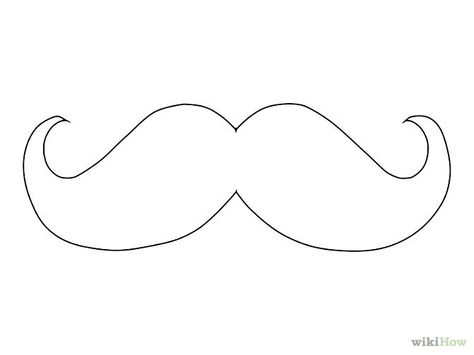 4 Ways to Draw a Mustache - wikiHow Mustash Drawings, Mustache Crafts Preschool, How To Draw Mustache, How To Draw A Mustache, Mustache Crafts, Mustache Diy, Moustache Drawing, Mustache Template, Mustache Drawing